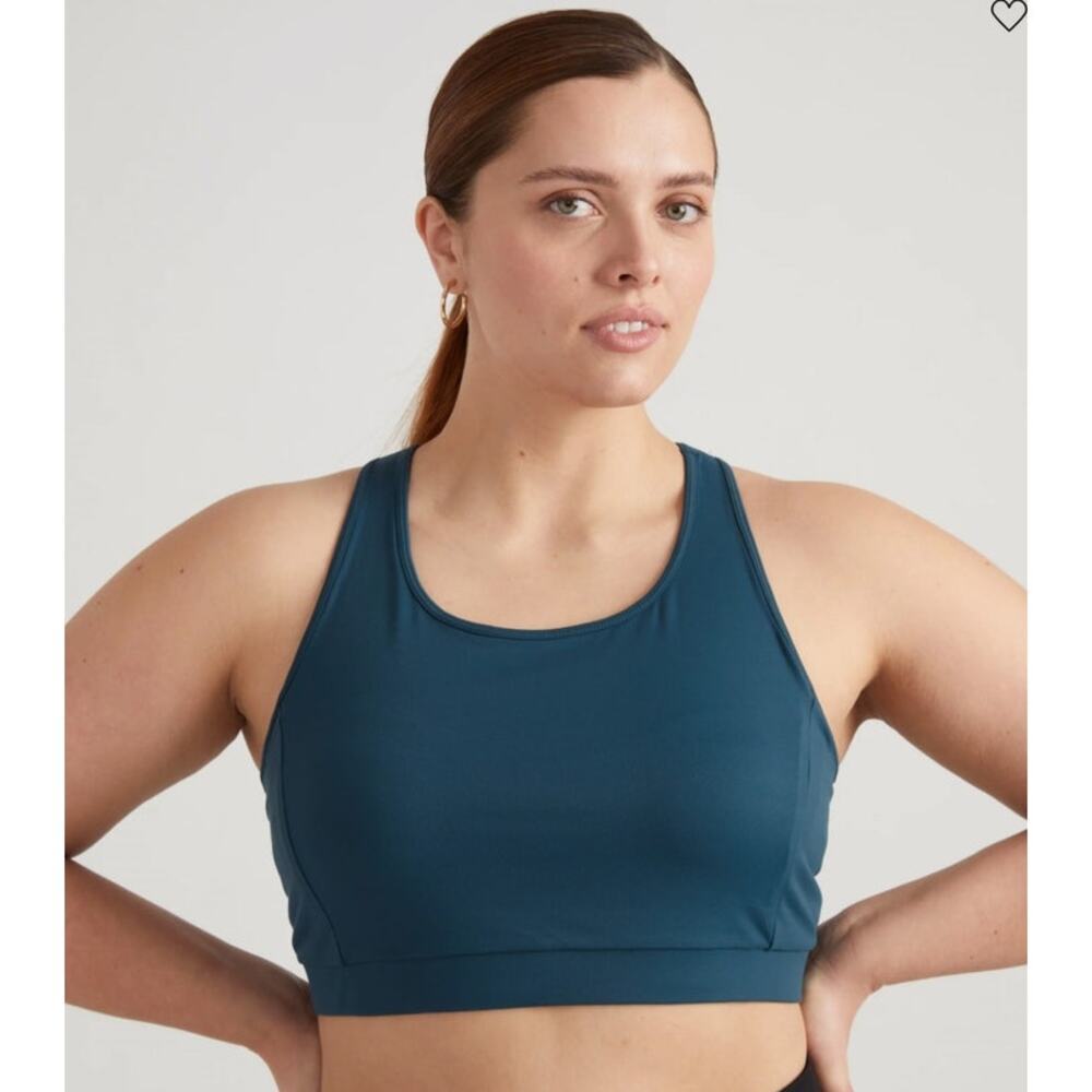 Nwt Universal Standard Next To Naked Racerback Sports Bra Deep Sea 4xl 38-40